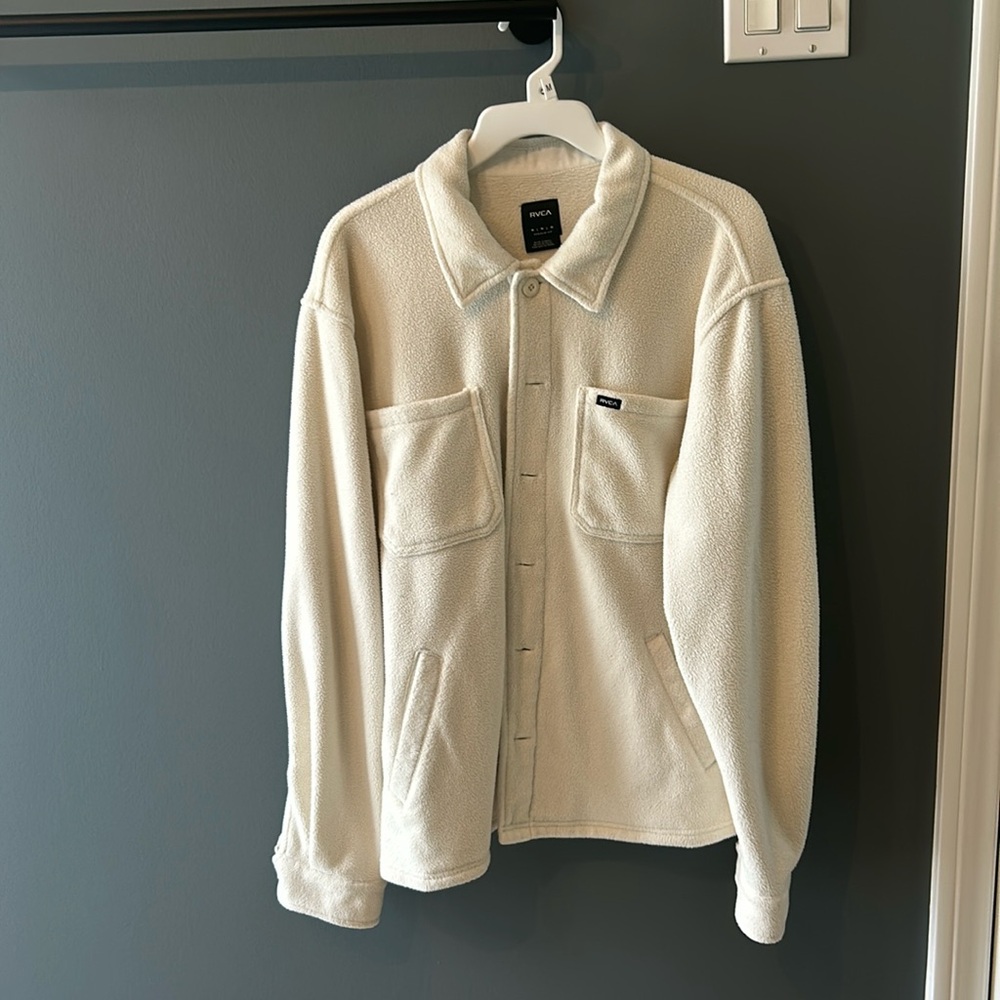 Soft white RVCA button up